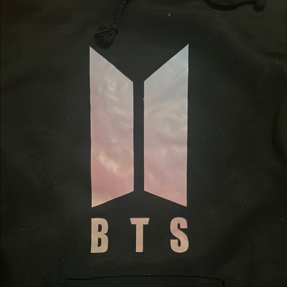 BTS Black Hoodie with Logo - Picture 2 of 6